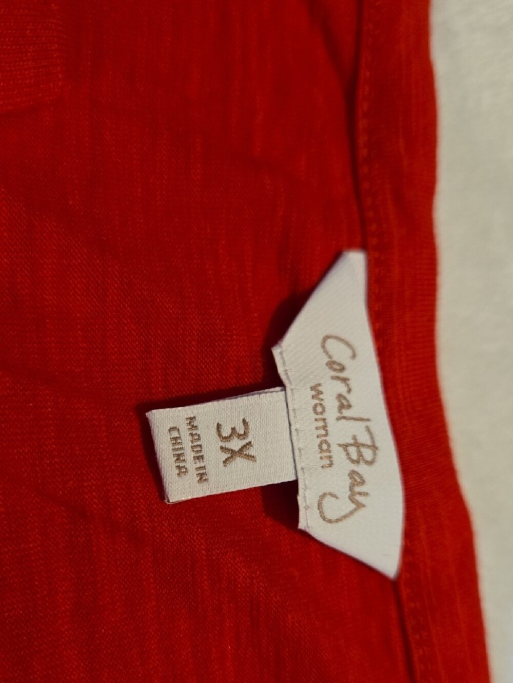 Red Sleeveless Lace Yoke Tank Top 3X - Picture 2 of 6